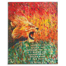 Load image into Gallery viewer, 1 Peter 5:8 Canvas Print
