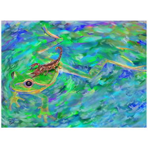 Frog Wall Tapestry "Scorpion and the Frog"