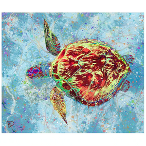 Sea Turtle Wall Tapestry "Sea Wisdom"