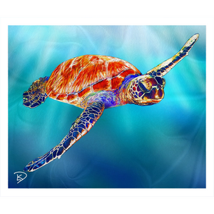 Sea Turtle Throw Blanket "Sea Turtle"