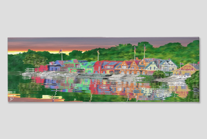 Boathouse Row Panoramic Canvas Print