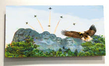 Load image into Gallery viewer, Mount Rushmore Aluminum Print &quot;Rock, Flag, and Eagle&quot;