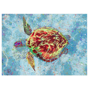 Sea Turtle Wall Tapestry "Sea Wisdom"