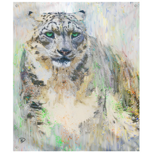 Load image into Gallery viewer, Snow Leopard Wall Tapestry &quot;Tip Of The Spear&quot;