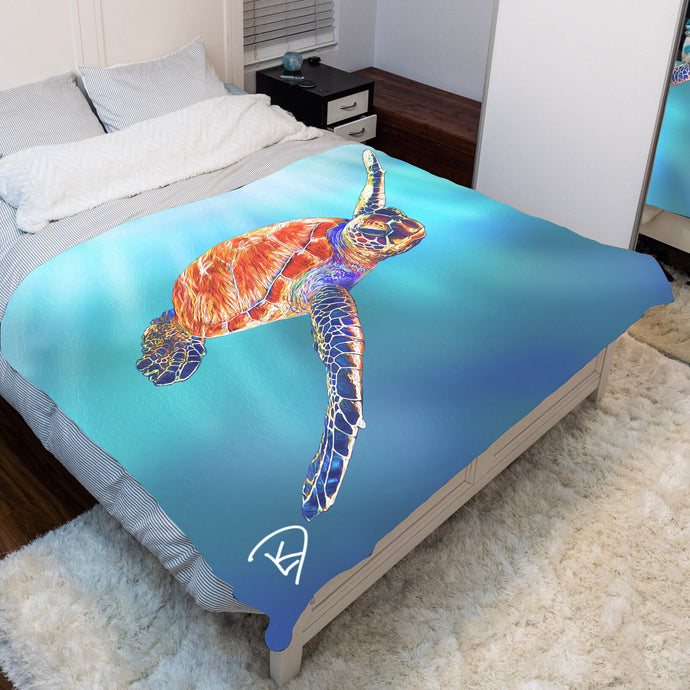 Sea Turtle Throw Blanket 