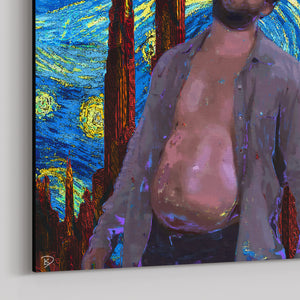 Fat Mac Starry Night Canvas Print