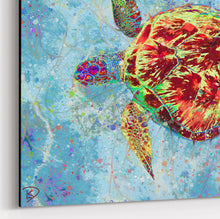 Load image into Gallery viewer, Sea Turtle Canvas Print &quot;Sea Wisdom&quot;