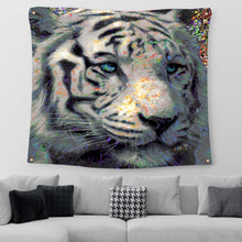 Load image into Gallery viewer, White Tiger Tapestry &quot;Truth Seeker&quot;