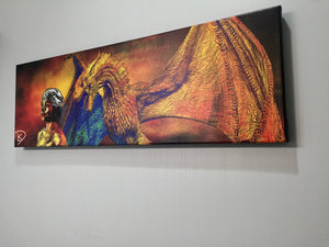 Dragon Panoramic Canvas Print "Thrones Dragon"
