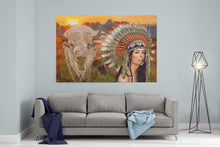 Load image into Gallery viewer, White Buffalo Canvas Print &quot;White Buffalo&quot;
