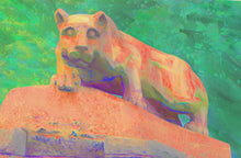 Load image into Gallery viewer, Nittany Lion Statue Canvas Print &quot;Roots&quot;