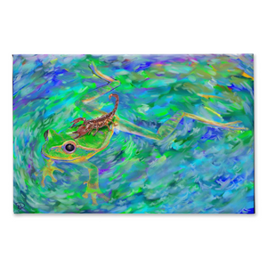 Frog Canvas Print "Scorpion and the Frog"