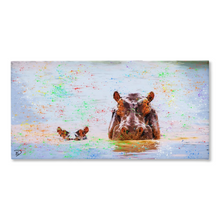 Load image into Gallery viewer, Hippo Canvas Print &quot;Creation&quot;