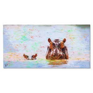 Hippo Canvas Print "Creation"