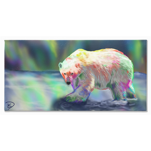 Polar Bear Canvas Print "Polar Lights"