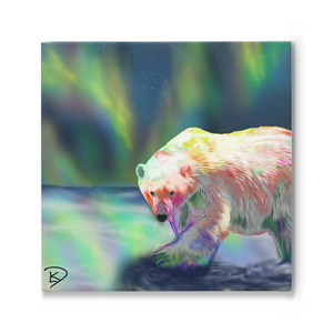 Polar Bear Canvas Print "Polar Lights"