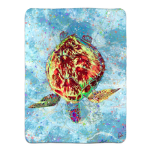 Load image into Gallery viewer, Sea Turtle Throw Blanket &quot;Sea Wisdom&quot;