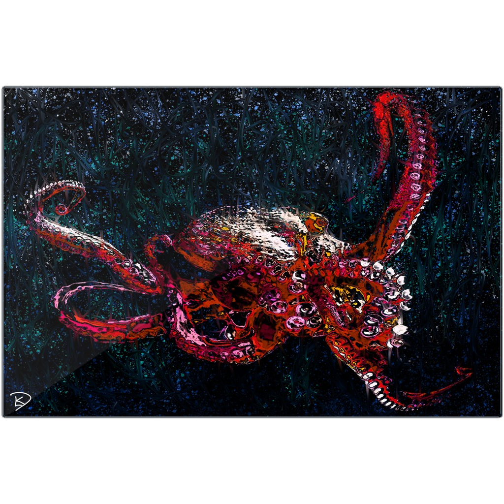 Octopus Aluminum Print Octopus Wall Art 