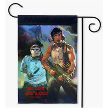 Load image into Gallery viewer, Danny Devito Rambo Yard Flag &quot;They Drew First Blood&quot;