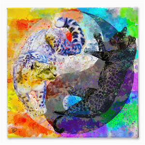 Leopard Yin Yang Canvas Print "Balance"