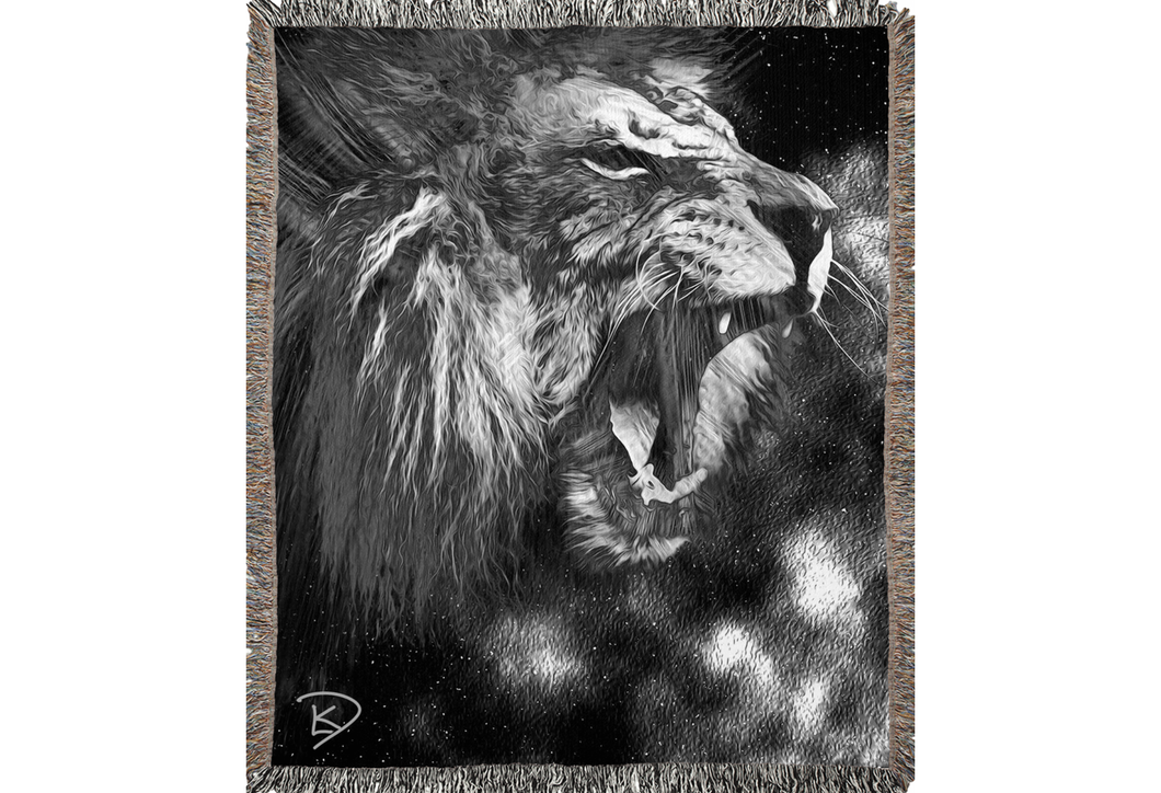 Lion Woven Blanket 