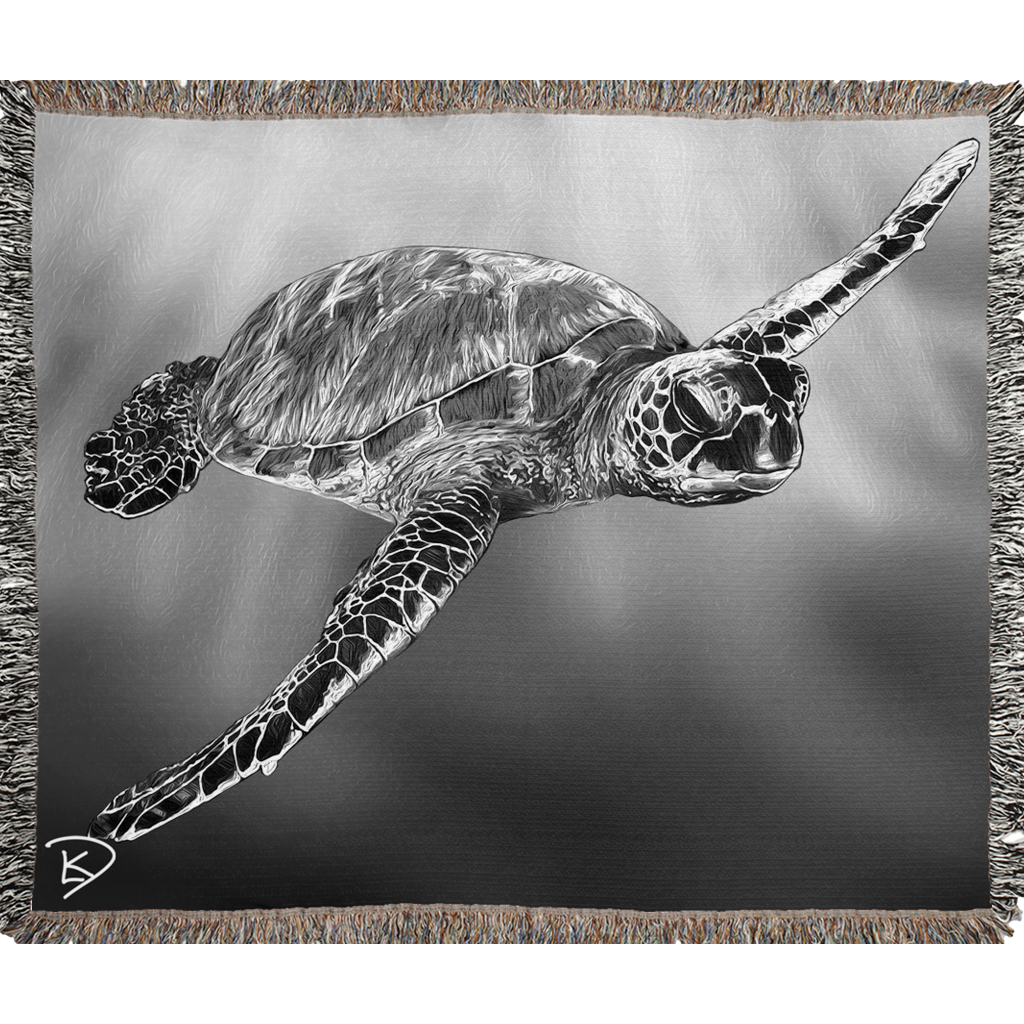 Sea Turtle Woven Blanket 