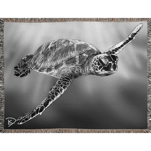 Sea Turtle Woven Blanket "Sea Turtle"
