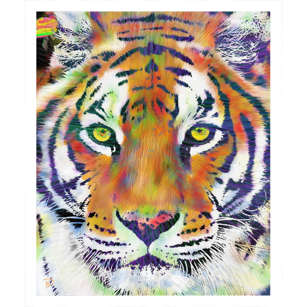 Abstract Tiger Throw Blanket