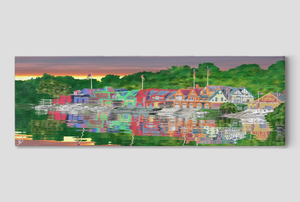 Boathouse Row Panoramic Canvas Print