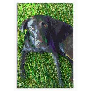 Black Lab Dog Canvas Print