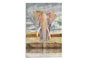 Elephant Canvas Print "Elephant Reflection"