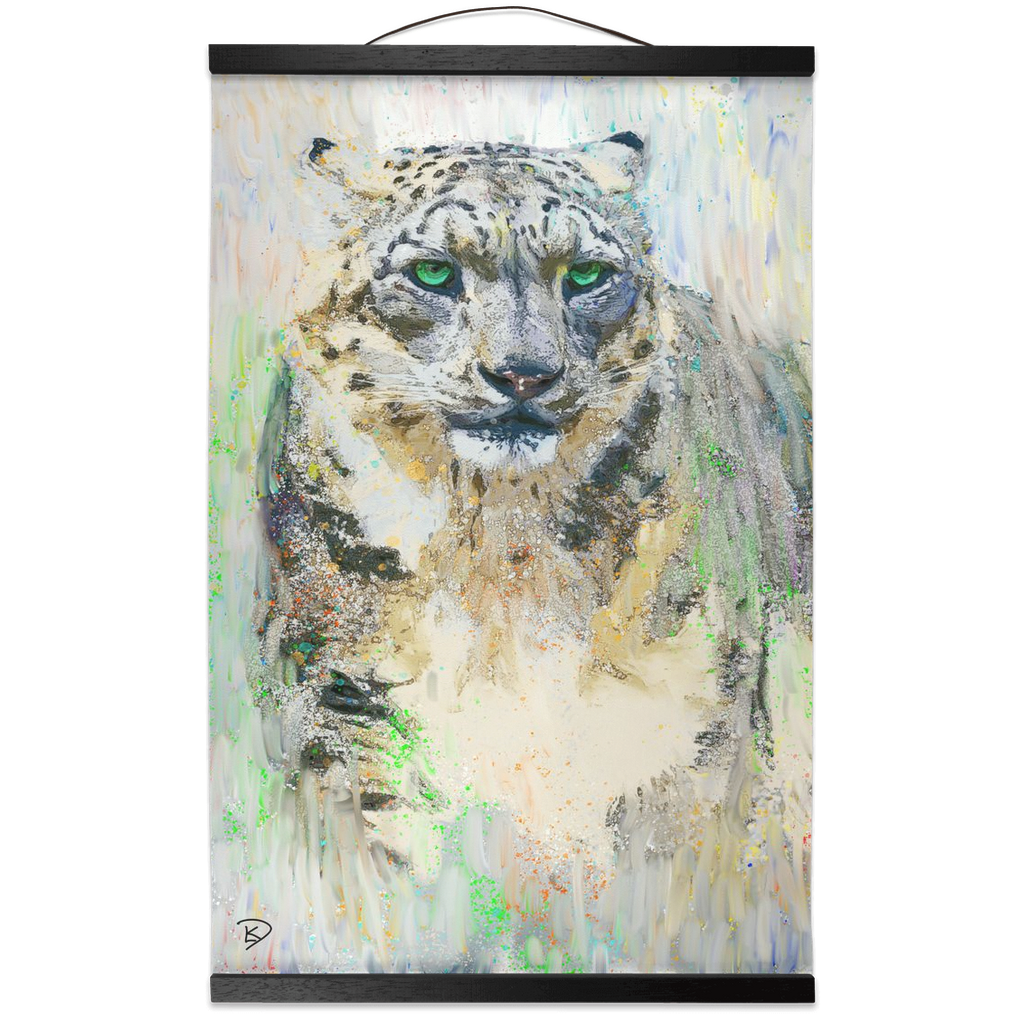 Snow Leopard Hanging Canvas Print 