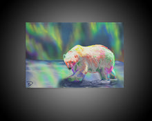 Load image into Gallery viewer, Polar Bear Canvas Print &quot;Polar Lights&quot;