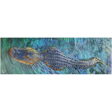 Load image into Gallery viewer, Crocodile Aluminum Print &quot;The Swamp&quot;