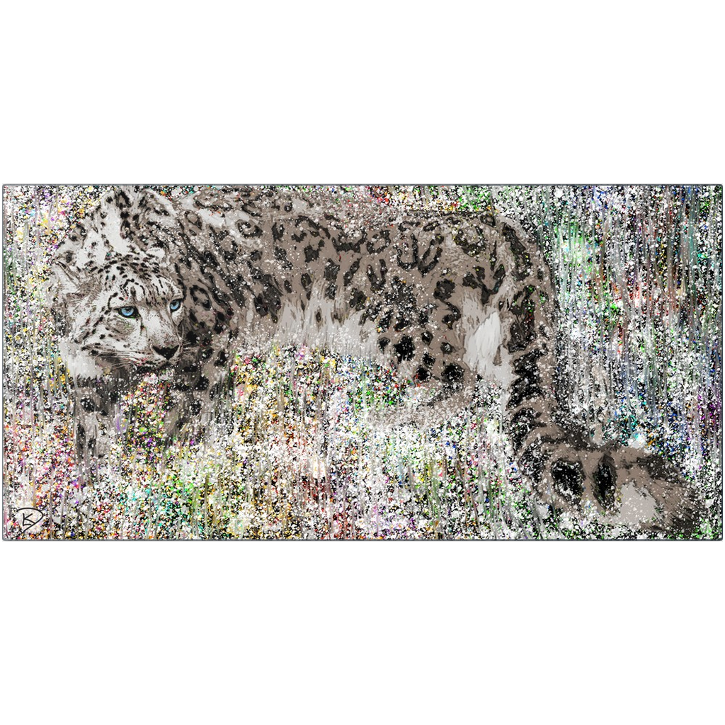 Snow Leopard Aluminum Print 