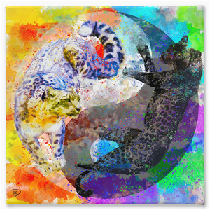 Leopard Yin Yang Canvas Print "Balance"