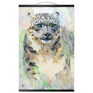 Snow Leopard Hanging Canvas Print "Tip Of The Spear"