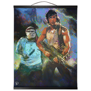 Danny Devito Rambo Hanging Canvas "They Drew First Blood"