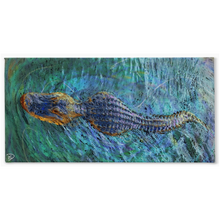 Load image into Gallery viewer, Crocodile Canvas Print &quot;The Swamp&quot;