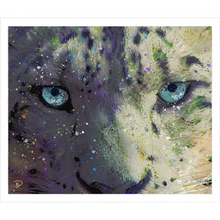 Load image into Gallery viewer, Snow Leopard Throw Blanket &quot;Enjoy The Silence&quot;