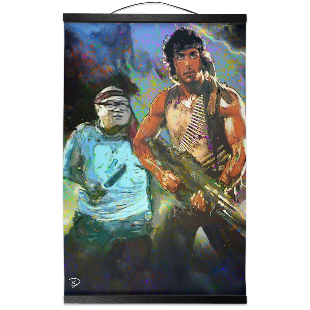 Danny Devito Rambo Hanging Canvas 