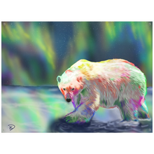 Load image into Gallery viewer, Polar Bear Wall Tapestry &quot;Polar Lights&quot;