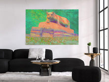 Load image into Gallery viewer, Nittany Lion Statue Canvas Print &quot;Roots&quot;