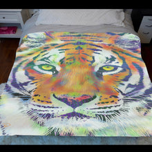 Load image into Gallery viewer, Abstract Tiger Throw Blanket