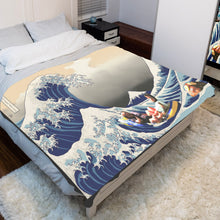 Load image into Gallery viewer, Great Wave Rum Ham Throw Blanket