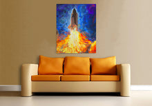 Load image into Gallery viewer, Space Shuttle Canvas Print &quot;Blast Off&quot;