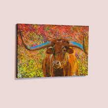 Load image into Gallery viewer, Texas Longhorn Canvas Print &quot;Texas&quot;