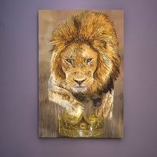 Load image into Gallery viewer, Lion Canvas Print &quot;Protect The Crown&quot;