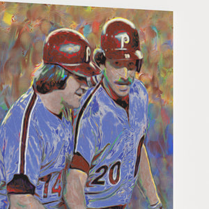 Phillies Poster "Charlie Hustle and Iron Mike"