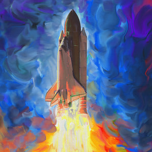 Space Shuttle Canvas Print "Blast Off"